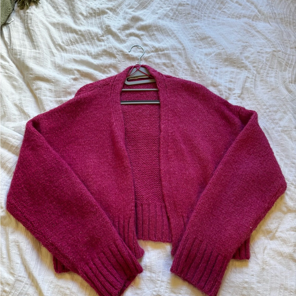 Zara Fuchsia Cardigan Sweater